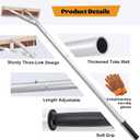 Leaf Roof Brush and Roof Rake, Adjustable Length Roof Cleaning Tool, Remove Roof Leaves Safely, with Natural Brush Head, Lightweight, Easy to Use & Store (21ft)