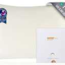 ZIMASILK 100% Pure Mulberry Silk Pillowcase for Hair and Skin Health,Soft and Smooth,Both Sides Premium Grade 6A Silk,600 Thread Count,with Hidden Zipper,1pc(Standard 20''x26'',Ivory)