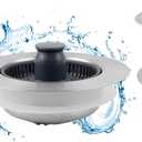 Hibbent Upgraded 3 in 1 Kitchen Sink Drain Strainer and Stopper Combo, Stainless Steel Metal Pop Up Sink Stopper, Anti-Clogging Basket Strainer with Handle for US Standard 3-1/2 Inch Drain (Chrome)