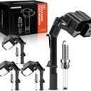 A-Premium Set of 4 Ignition Coil Pack and Iridium Spark Plugs Compatible with Mercedes-Benz C300, C350e, E300, Sprinter, GLC300, GLC350e, GLA250, CLA250, Metris, SLC300, SLK300 & Infiniti Q50, Q60