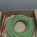 Pressure Washer Hose 50FT 3/8" for Cold and Hot Water 212F, with Swivel Quick Connect, 4500PSI Kink Resistant Grade Steel Wire Braided, Power Washer Hose With 2pcs M22-14mm Adapter (Green)