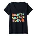 Womens Future Grande Soeur Je Vais Etre Grande Sœur V-Neck T-Shirt xs