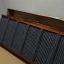 Adjustable Dog Ramp for Bed - 39" Long Foldable Wooden Ramp for Dogs to Get on Bed, Couch, or Car with 13.4" Wide Walking Space (Walnut Wood with Gray Carpet)