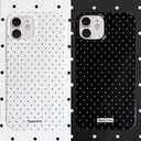 2 Pack Case for iPhone 14 Plus, Cute Polka Dot Shockproof TPU