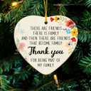 6 x Friends Christmas Ornaments 2025 - Friendship Gifts for Women Men Coworkers, Thank You Gifts for Friends, Bestie, BFF, Soulmate, Ceramic Friend Ornament for Christmas Tree Decorations