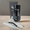 QualityVibe Wedding Gift Bride & Groom EST. 2025 Tiny Champagne Flute Tumblers 6 oz, Couples Gift for Bride & Groom, Bride to Be Gift, Present for Newlyweds