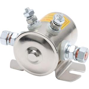 Upgrade Max 300A in Rush 12 Volt Solenoid Nickel-Plating for Golf Carts, Winch, Marine Heavy Duty (4-Terminal)