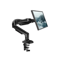 HUANUO Single Monitor Mount, 13 to 30 Inch Gas Spring Monitor Arm, Adjustable Stand, Vesa Mount with Clamp and Grommet Base - Fits 4.4 to 14.3lbs LCD Computer Monitors