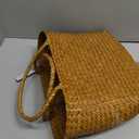 Handmade Seagrass Woven Tote Bag Natural Style Vintage Craftsmanship Lightweight Handheld and Shoulder Bag for Summer Outings and Beach Adventures Flower Basket Beach Bag Woven for Women