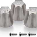 Shower Knobs 3 Piece Replacement Compatible with Price Pfister Windsor Tub and Shower Faucets,Shower Faucet Handle Replacement,3 Pieces Hot Cold and Diverter Shower Handles Replacement (Brushed)