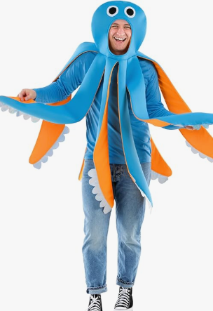 fun shack Adult Octopus Costume - Sea Creature Halloween Outfit for Parties, Events, and Themed Celebrations