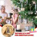 Bucherry 24 Pcs Christian Christmas Ornaments Bulk 3.15 Inch Christian Gifts for Women Colorful Flower Religious Ornament for Christmas Tree Faith Inspirational Gifts for Xmas Church Mom Women