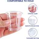 JOLLY CHEF 900 Pack 2 oz Plastic Shot Glasses, Clear Disposable Cups, Plastic Shot Cups Disposable for Jelly Shots, Wine Tasting, Food Samples,Thanksgiving Party, Wedding, Christmas