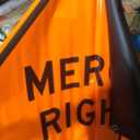 Roll-Up Sign-48" Nonreflective Vinyl-Merge Right