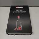 Mueller Electric Wine Opener Set - Rechargeable Batteries and USB Charging Cable - Electric Corkscrew Opener with Foil Cutter, Wine Pourer, Vacuum Stopper (Batteries Included), Valentines Day Gifts