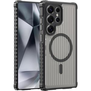 Magnetic for Samsung Galaxy S24 Ultra Case [Compatible with MagSafe] [Military Grade Drop Protection] [Camera Protection] [Non-Slip] [Shockproof] [Slim Fit] 6.8'' - Black