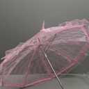 Solnique Mini White/ Pink Lace Parasol with Floral Gloves, Vintage Lace Umbrella for Wedding Decor, Tea Party & Photography Props