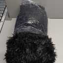 JOLLYVOGUE Dog & Cat Bed, Calming Anti-Anxiety Pet Bed for Small Dogs, Fluffy Donut Cushion for Small and Medium Pets (20") (Pure Black)