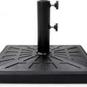 T&Jero 42 lb Square Heavy Duty Patio Market Table Umbrella Base Stand Weight for Outdoor, Black