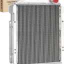 2 Row Aluminum Radiator Replacement for John Deere 950 850 Yanmar YM2500 YM3000 YM3110, Replaces OEM CH19293 CH12622 CH14024 122250-44501