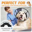 Soft Dog Cone Alternative After Surgery, Elizabethan Recovery Collar for Small Medium Large Dogs, Comfortable Dog Head Cone to Stop Licking (Black, XS)