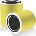 Core 400S Pet Care Replacement Filter for LEVOIT Core 400S Smart WiFi Air Purifier, Funmit 3-in-1 H13 True HEPA Replacement Filter, Part # Core 400S-RF-PA (LRF-C401-YUS), Yellow, Pack of 2 