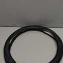 Rueesh Microfiber Leather Steering Wheel Cover Anti-Slip Matte Finish Auto Car Wheel Cover Universal 15 Inch Wheel Cover for Car Embossing Pattern Black Line