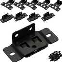 2-in-1 Locking Insert Brackets 10 Pack - L-Shaped 90 Angle Bed Frame Brackets & Rail Connectors| Heavy Duty Hardware for Wood Furniture/ Bed Replacement/ Cabinet/ Shelf/ Closet/ Wardrobe