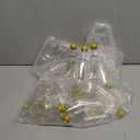 Maxcheck 50 Pack Wedding Mini Bottles Set 1.7 Oz Airtight Plastic Spirit Bottle with Golden Cap, Funnels, Thank You Tags and Elastic Lanyards Mini Shot Bottles for Guests Bridal Party