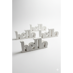 CERAMIC SIGN HELLO 5PCS