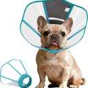 Elizabethan Collar for Dogs, Protective Cone for Surgical Recovery,Anti-Licking, Breathable Pet Recovery Collar  Soft Adjustable Shield for Wound Care, Spay, Neuter, Blue Green, Size M