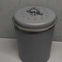Kitchen Countertop Compost Bin, Odor Resistant Indoor Compost Bin with Lid and Charcoal Filter, Rust Resistant Coated Compost Bucket, Compost Container, Gray (Medium)