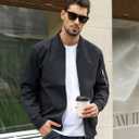 MAGNIVIT Men's Lightweight Bomber Jacket Windbreaker Casual Fall Spring Outdoor Coat (Beige, XXL)