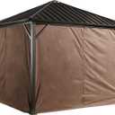 Sojag Accessories Set of 4 10' x 10' Curtains for Dakota Outdoor Gazebo, Brown