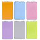 QiCheng 6pack Pocket Notebook Small Notepad Pocket Notepad Small Spiral Notebooks 3X5Inches (6-2)