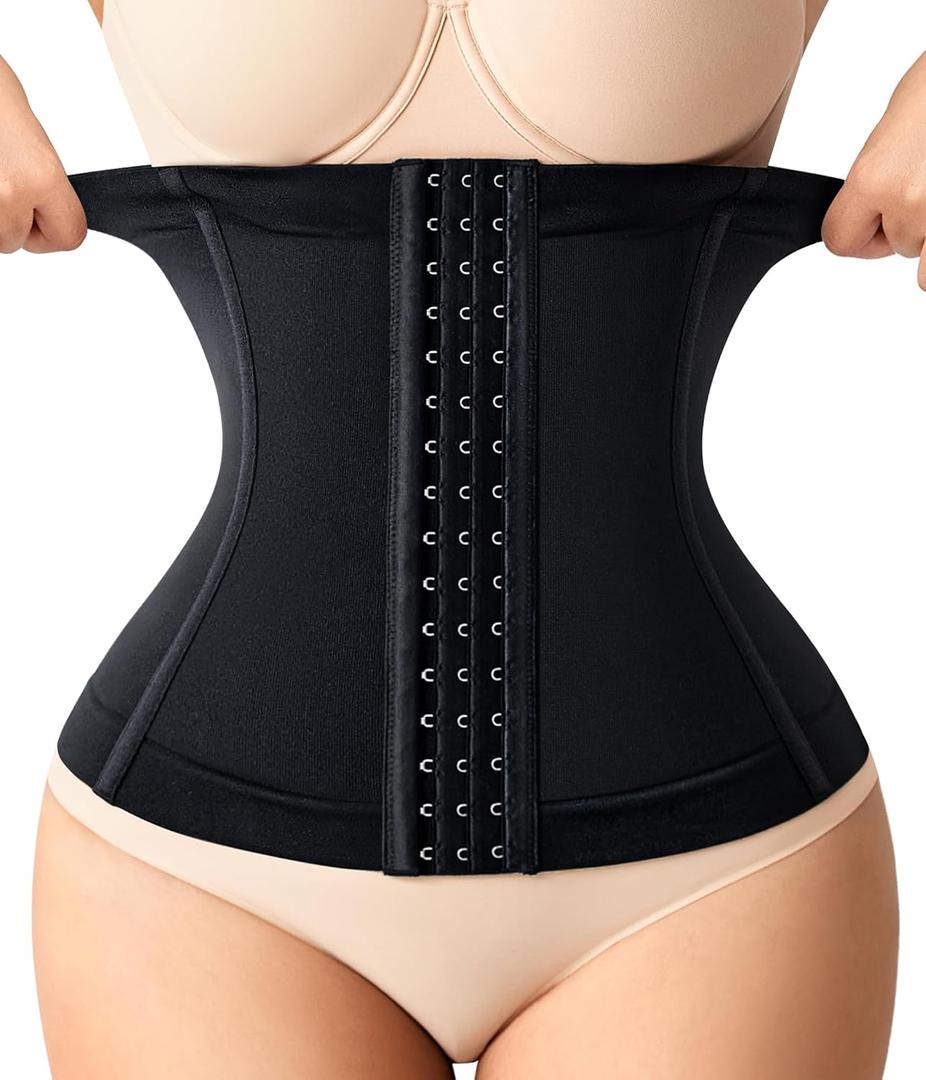 Nebility Waist Trainer for Women Faja Postpartum Corset Shapewear Tummy Control Waist Cincher Body Shaper, M