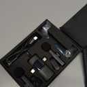 PQRQP 3 in 1 Professional Wireless Lavalier Microphone for iPhone, Android, Camera, Wireless Microphones, Mini Microphone, Crystal Clear Sound Quality for Recording, Live Streaming, Microphone Clips (Elegant Black)