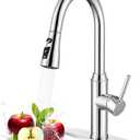 Kitchen Faucet with Pull Down Sprayer, Polished Chrome High Arc
3 Spray Modes, 360° Swivel, Lead-Free SUS304 Steel, cUPC/CEC Certified, Fingerprint-Resistant Finish, Ceramic Disc Valve