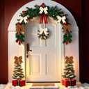 2 x 18 Pcs Christmas Velvet Bows 6 Inch Rustic Holiday Wreath Bows Vintage Xmas Ribbon Bows for Christmas Tree Wreath DIY Home Decorations