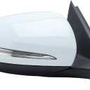 W205 Side Mirror for 2015-2021 Mercedes Benz C Class C180 C260 C300,Mercedes Passenger Side Door Mirror with Electrical Folding/Blind Spot/Heated/LED Turning Signal Light/Memory/Puddle Lights (White)