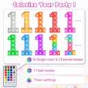 Marquee Numbers Colorful 70th Birthday Decoration: 4FT Large Light Up 70 Year Old Birthday Decorations Anniversary Backdrop Cardboard Sign 18 Colors Number 70 Mosaic Balloon Frame