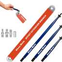 2026 Upgrade Offset Extension Wrench and 3 Different Lengths Extension Clamps Tight Tool, Versatile Vise Grip, Includes 1/2", 1/4" , 3/8" Drive Adapters, Universal Ratchet Extensions for Tight Spaces (Blue and Orange)