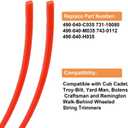 490-040-C035 Trimmer Line 18.5" x .155" Compatible with Cub Cadet, Troy-Bilt, Yard-Man, Bolens, Craftsman and Remington Walk-Behind Wheeled String Trimmers, 24-Pack