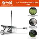 Agri-Fab 45-0294 40in Tow Behind Lawn Dethatcher, 20 Durable Spring Steel Tines Lawn dethatcher, Designed to pull behind Lawn and Garden Tractors, Black