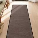 Lahome Noe Farmhouse Black Runner Rug, 2x5 Runners for Hallways Entryway Non Slip Washable Kitchen Rugs, Neutral Non Shedding Floor Carpet for Entry Bathroom