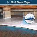 Crawl Space Vapor Barrier, 10 mil 10'x100', Thick Plastic Sheeting, Drop Cloth Vapor Barrier Covering for Crawl Space Encapsulation, Heavy Duty Plastic sheeting, Black and White Panda Film