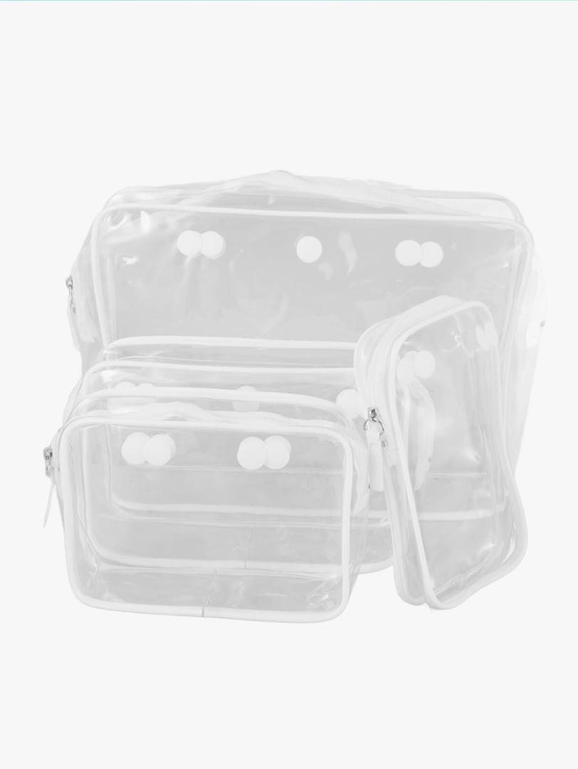 SOIMISS 4pcs Travel Toiletry Bags Makeup Bags for Toiletries Plastic Zipper Beach Handbag Accessories
