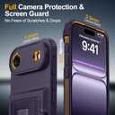 for iPhone Air Case Wallet with Card Holder (4-5Cards) +1 Privacy Screen Protector,[RFID Blocking][Kickstand][Military Drop Protection] Full Camera Protection Wallet Case for iPhone 17 Air