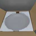 LIN CHUAN Large Decorative Bowl, Modern Resin Pedestal Bowl for Home Decor, Stylish Fruit Bowl for Kitchen Counter, Chic Key Holder for Entry Table, Grey (Gray)