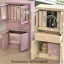 Mini Cabinet for Desk, Cute Small Locker for Girls, Metal Desktop Organizer with Drawer, Mini Cabinet for Miniature Display, Accessories Organizer for Desktop, Pink